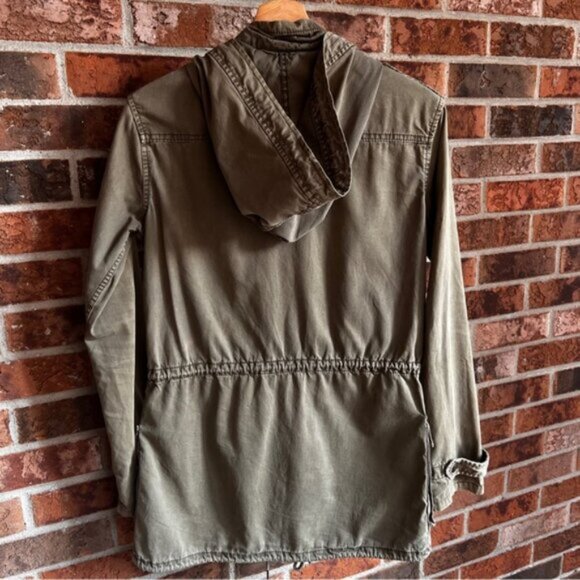 ARITZIA *  Talula TROOPER JACKET COAT w/ Hood  Green 100% cotton. - Picture 9 of 16